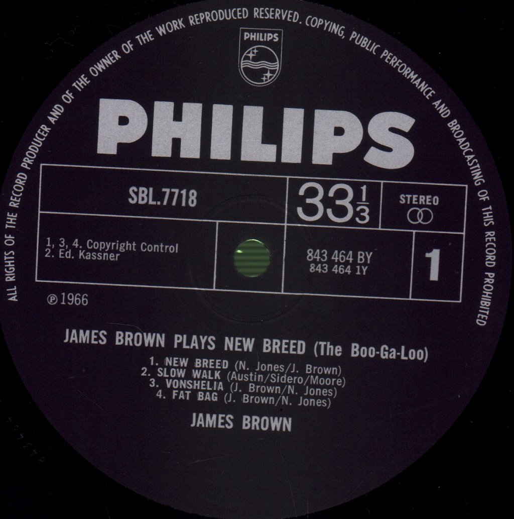 James Brown - Plays New Breed (The Boo-Ga-Loo) - Lp