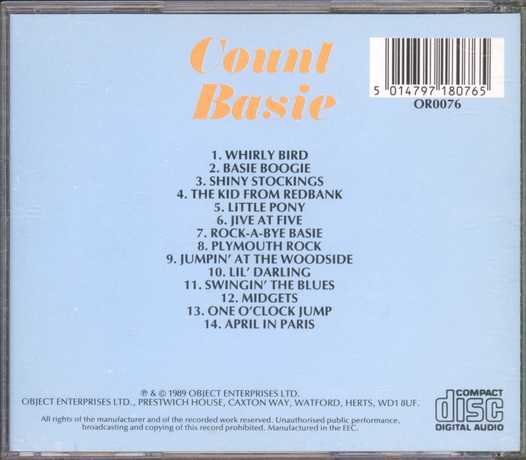 Count Basie - One O'Clock Jump - Cd