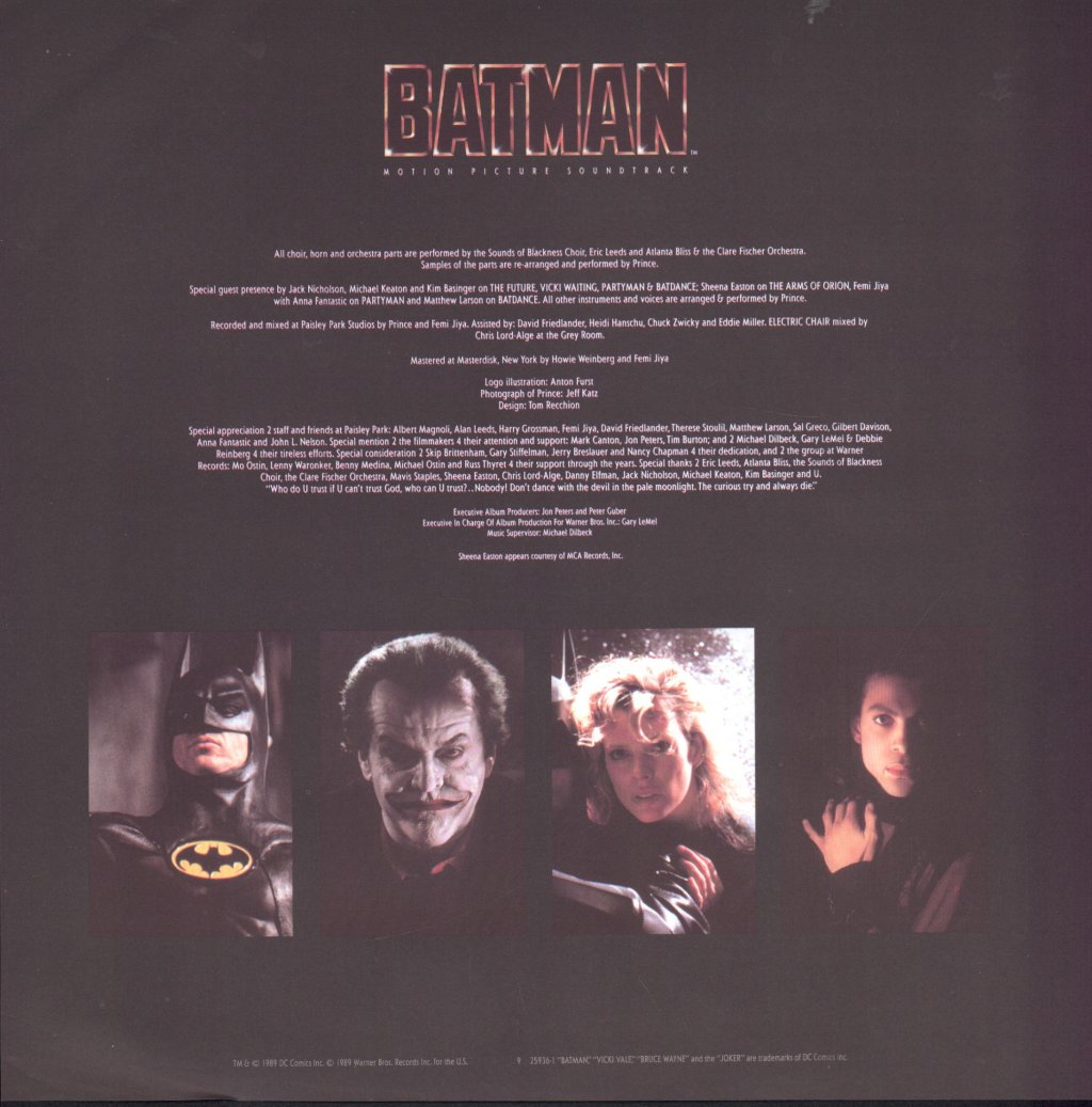 Prince - Batman (Motion Picture Soundtrack) - Lp