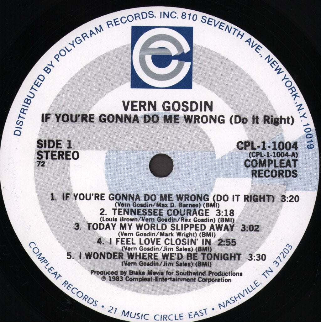 Vern Gosdin - If You're Gonna Do Me Wrong Do It Right - Lp