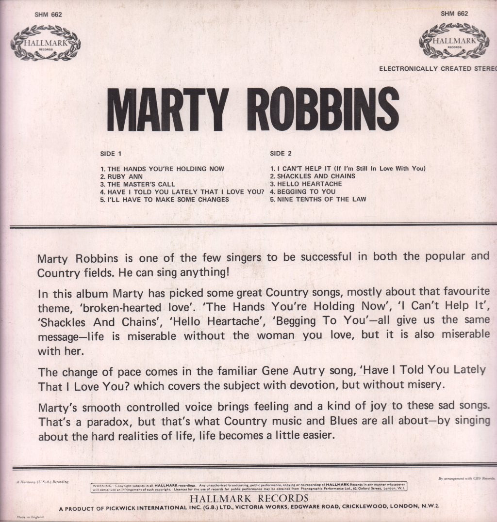 Marty Robbins - Marty Robbins - Lp