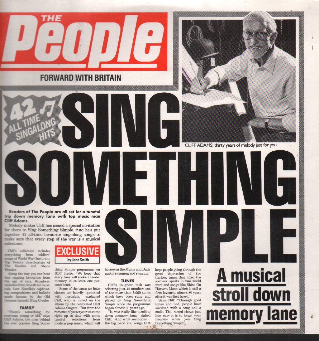 Cliff Adams Singers - Sing Something Simple - Lp