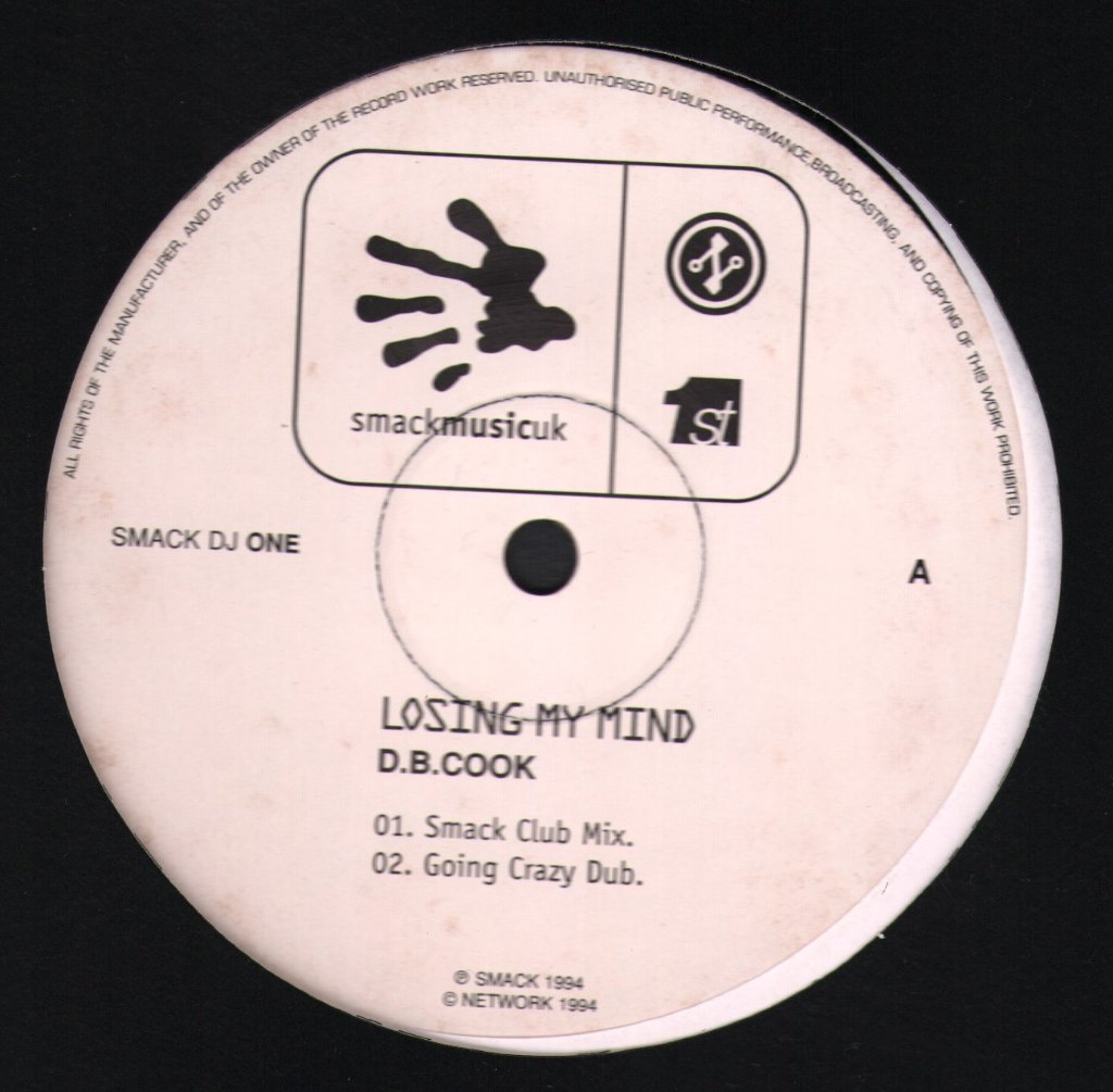 D.B. Cook - Losing My Mind - 12 Inch