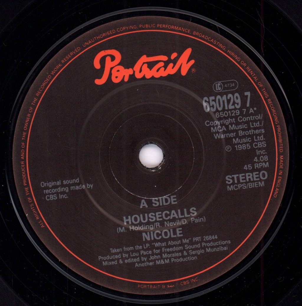Nicole (Dance) - Housecalls - 7 Inch