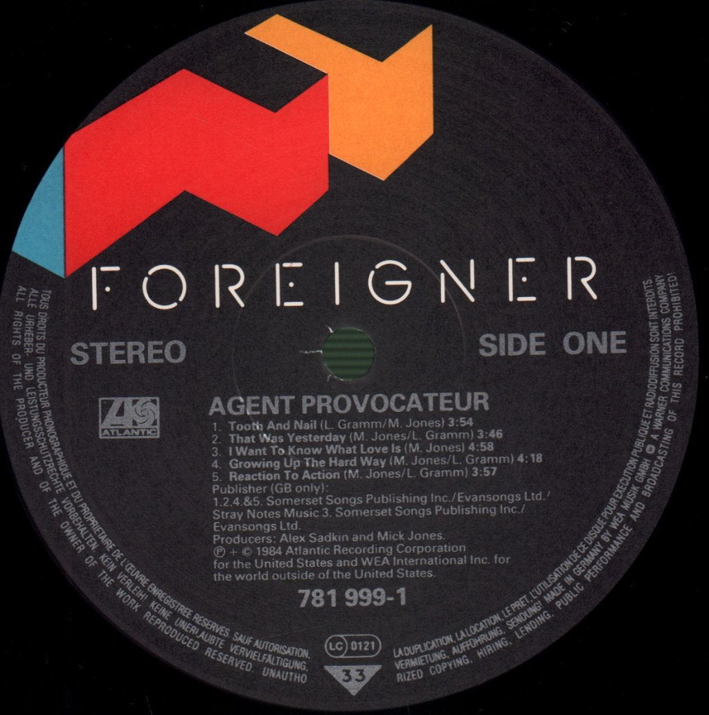 Foreigner - Agent Provocateur - Lp