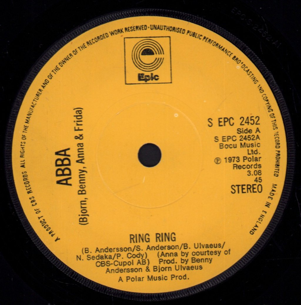 ABBA - Ring Ring - 7 Inch