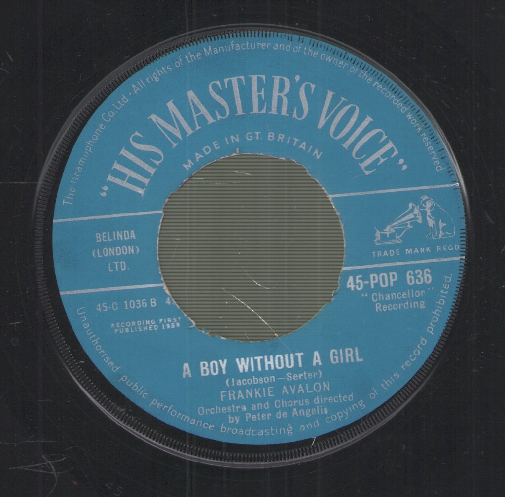 Frankie Avalon - Bobby Sox To Stockings - 7 Inch