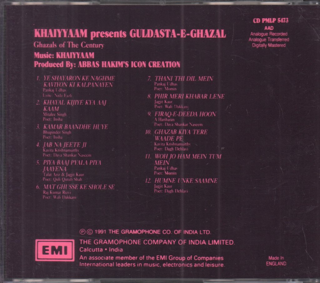 Various Artists - Khaiyyaam Presents Guldasta-E-Ghazal - Cd