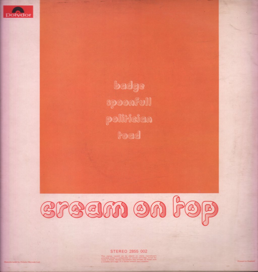 Cream - On Top - Lp