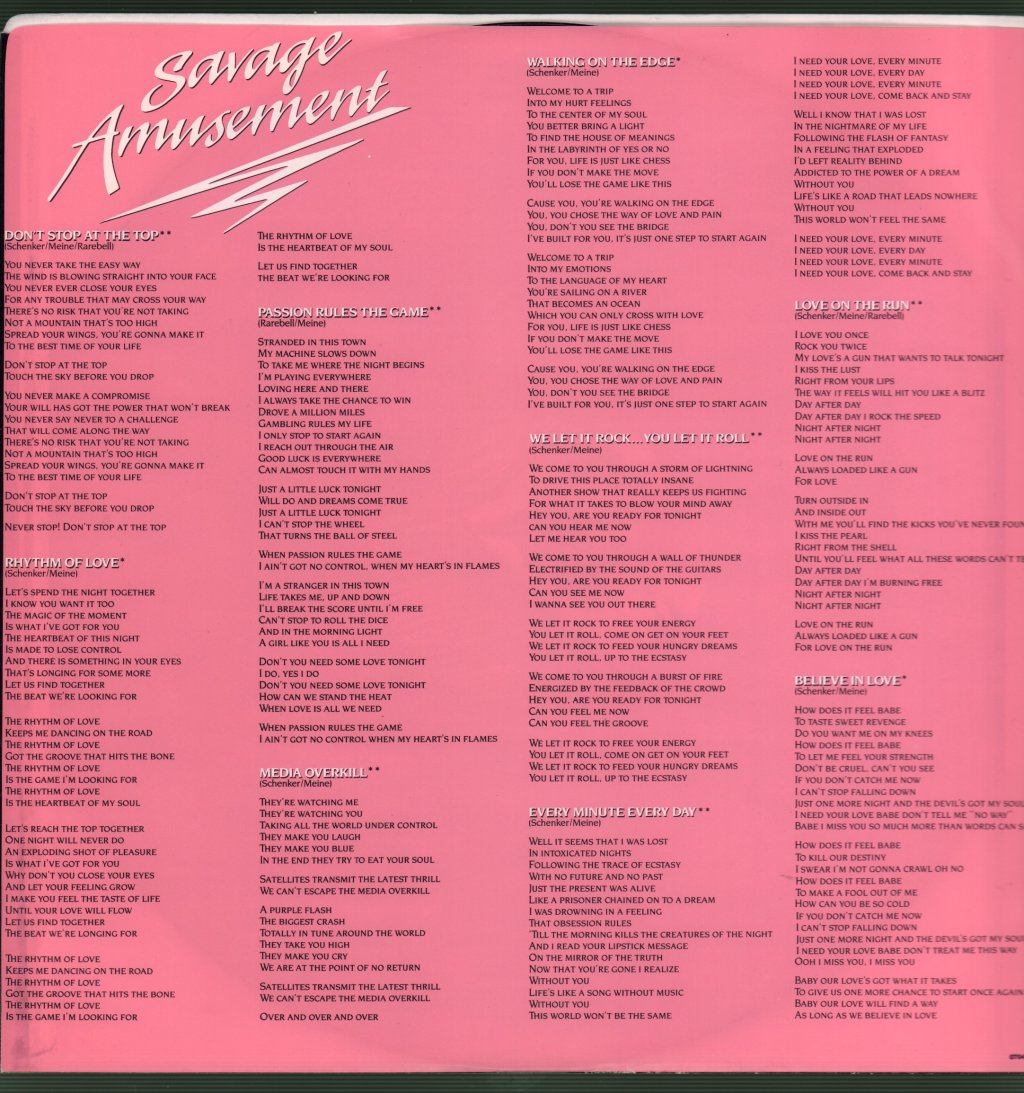 Scorpions - Savage Amusement - Lp