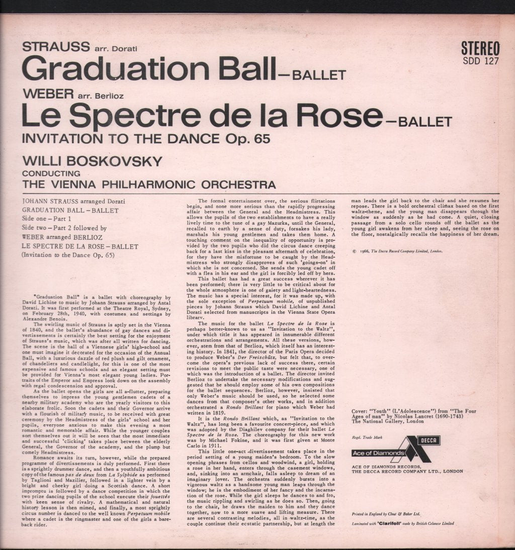Vienna Philharmonic Orchestra / Willi Boskovsky - Strauss - Graduation Ball / Weber - Le Spectre De La Rose - Lp