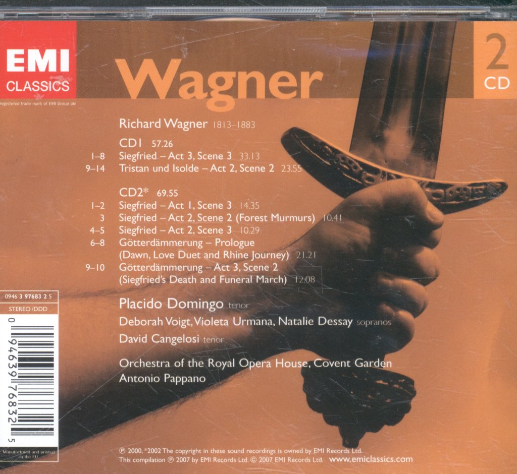 Placido Domingo, Orchestra Of The Royal Opera House Covent Garden - Wagner - The Ring, Tristan und Isolde - Scenes and Arias - Double Cd