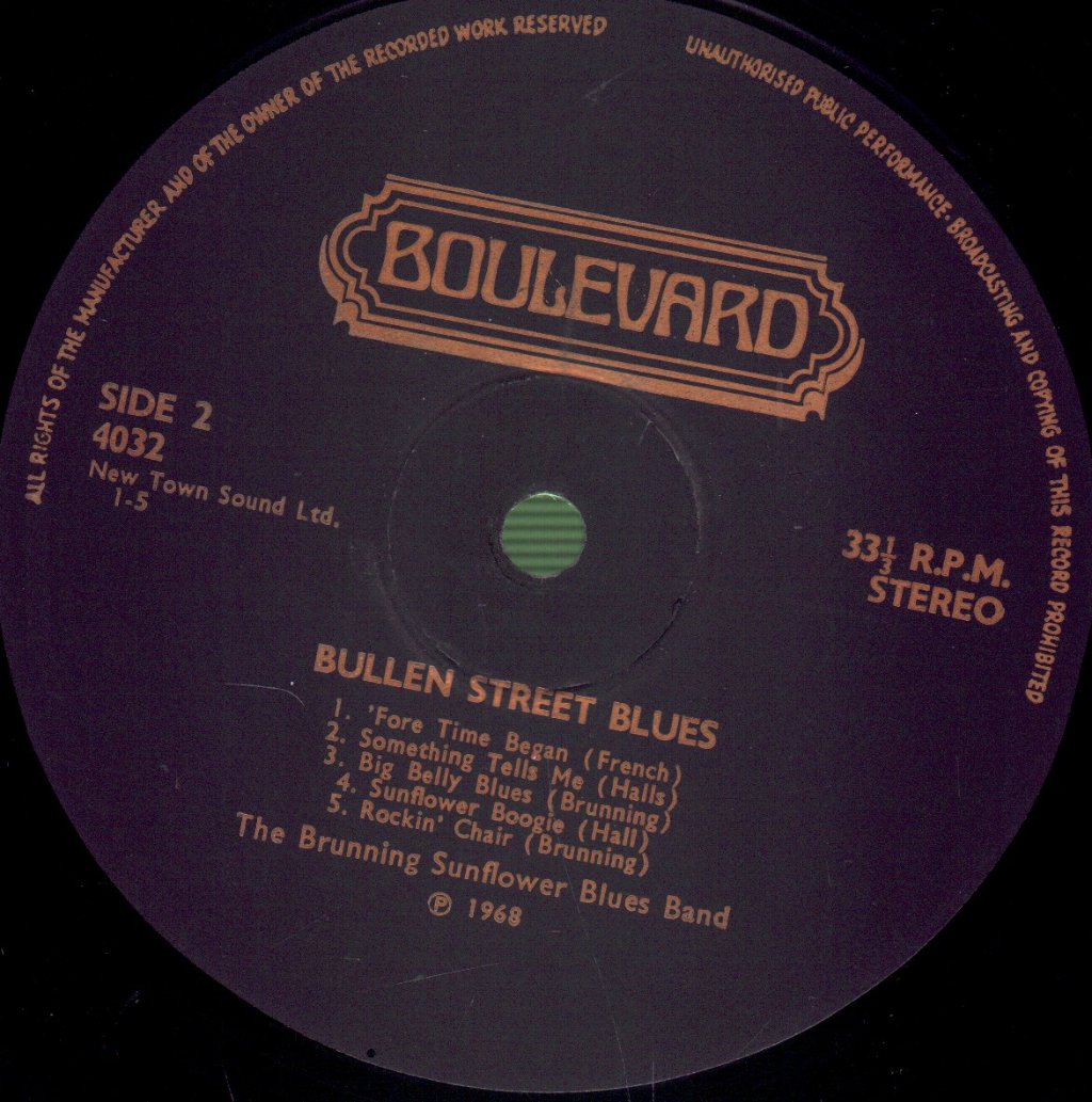 Brunning Sunflower Blues Band - Bullen St. Blues - Lp