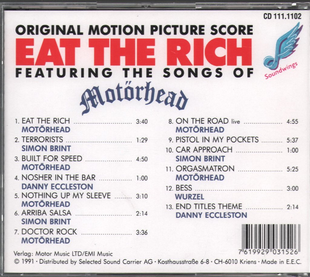 Eat The Rich - Original Motion Picture Score - Cd