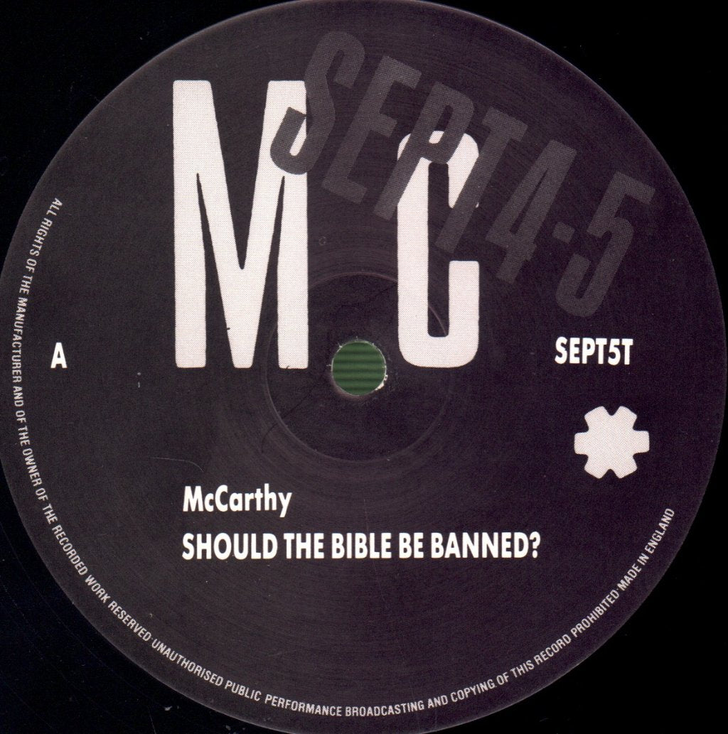 Mccarthy - Should The Bible Be Banned? - 12 Inch