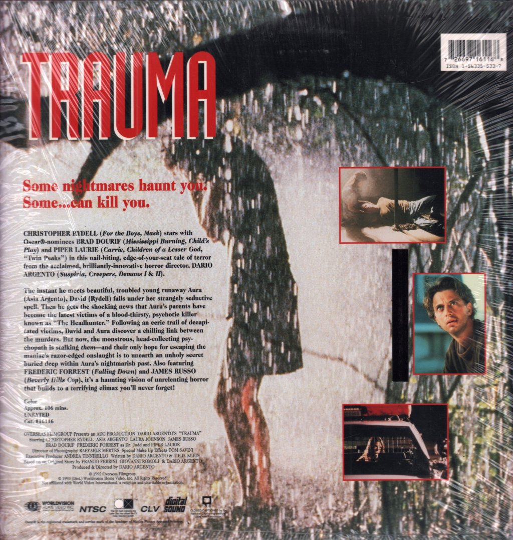 dario argento's trauma - dario argento's trauma - Laser Disc