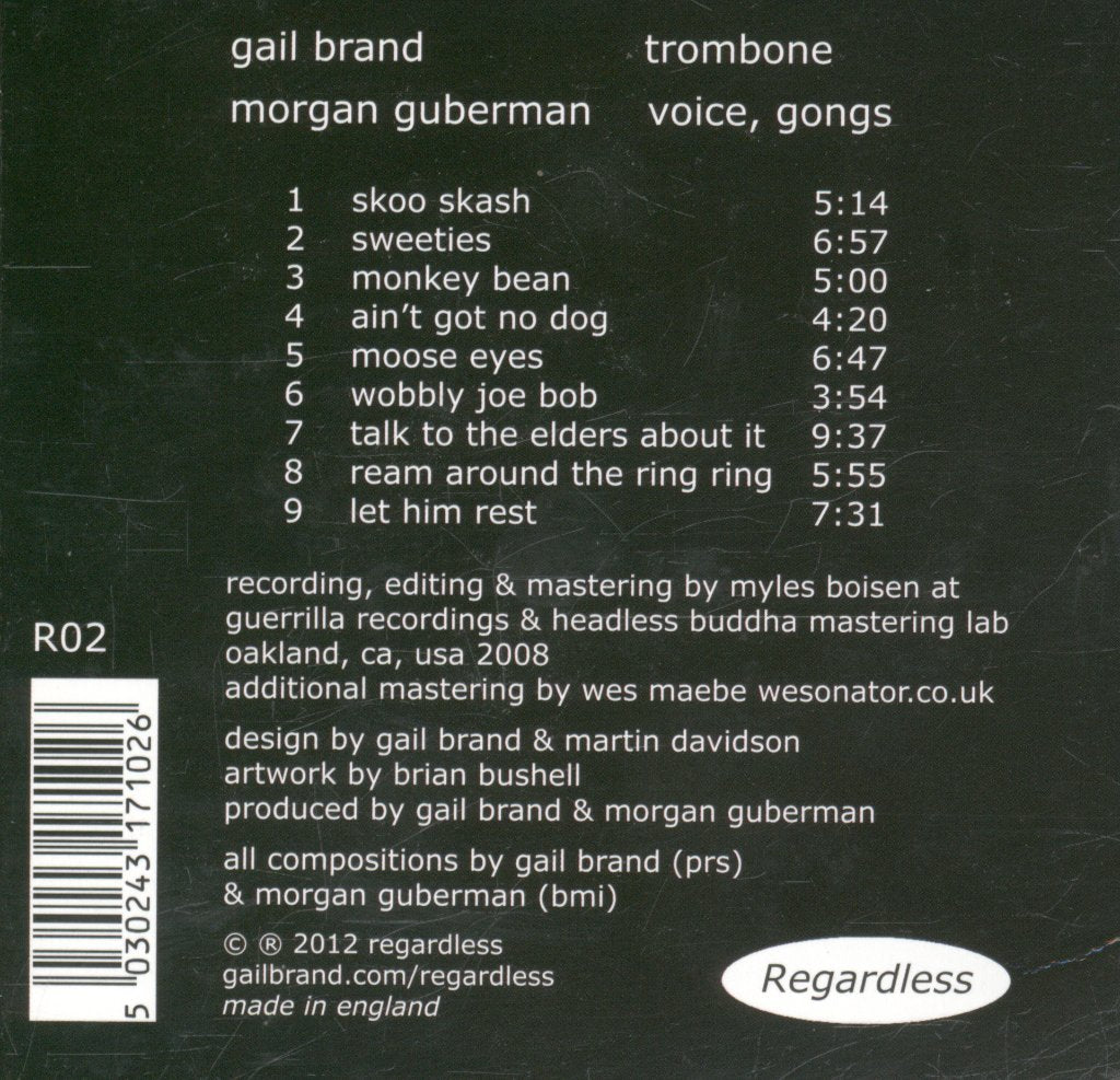 Gail Brand & Morgan Guberman - Dig A Ditch And Get In - Cd