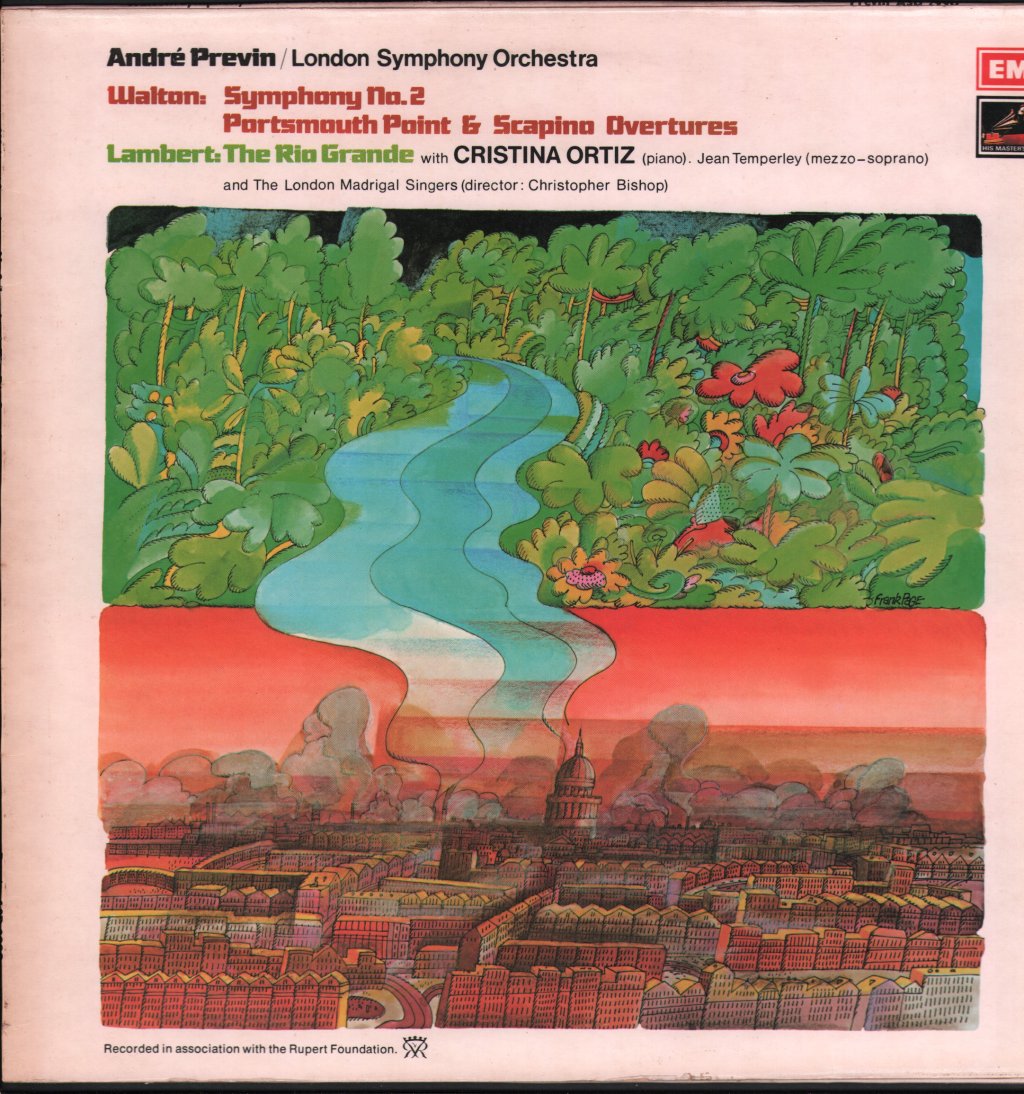 Andre Previn / London Symphony Orchestra - Walton - Symphony No. 2 / Portsmouth Point - Lp