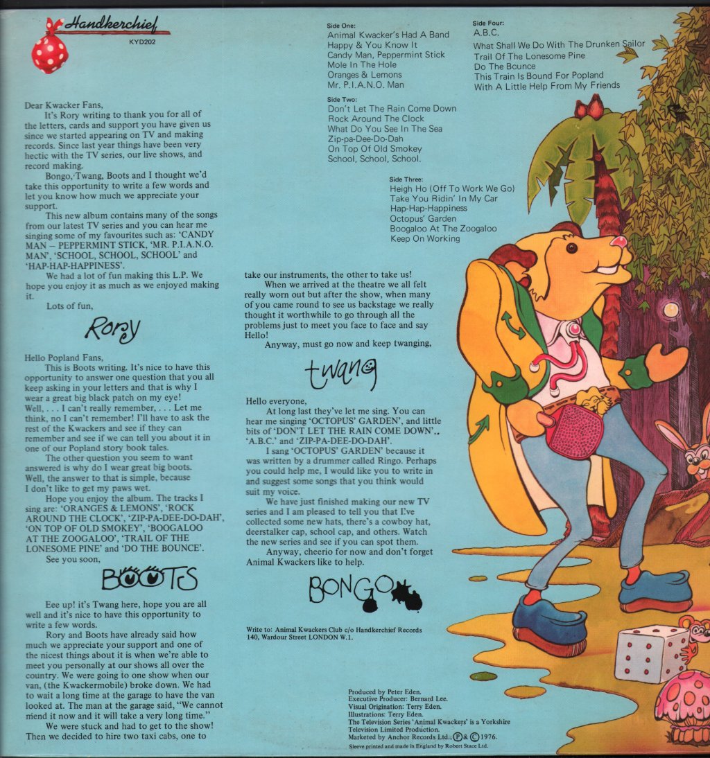 Animal Kwackers - Let's Play Together - Double Lp