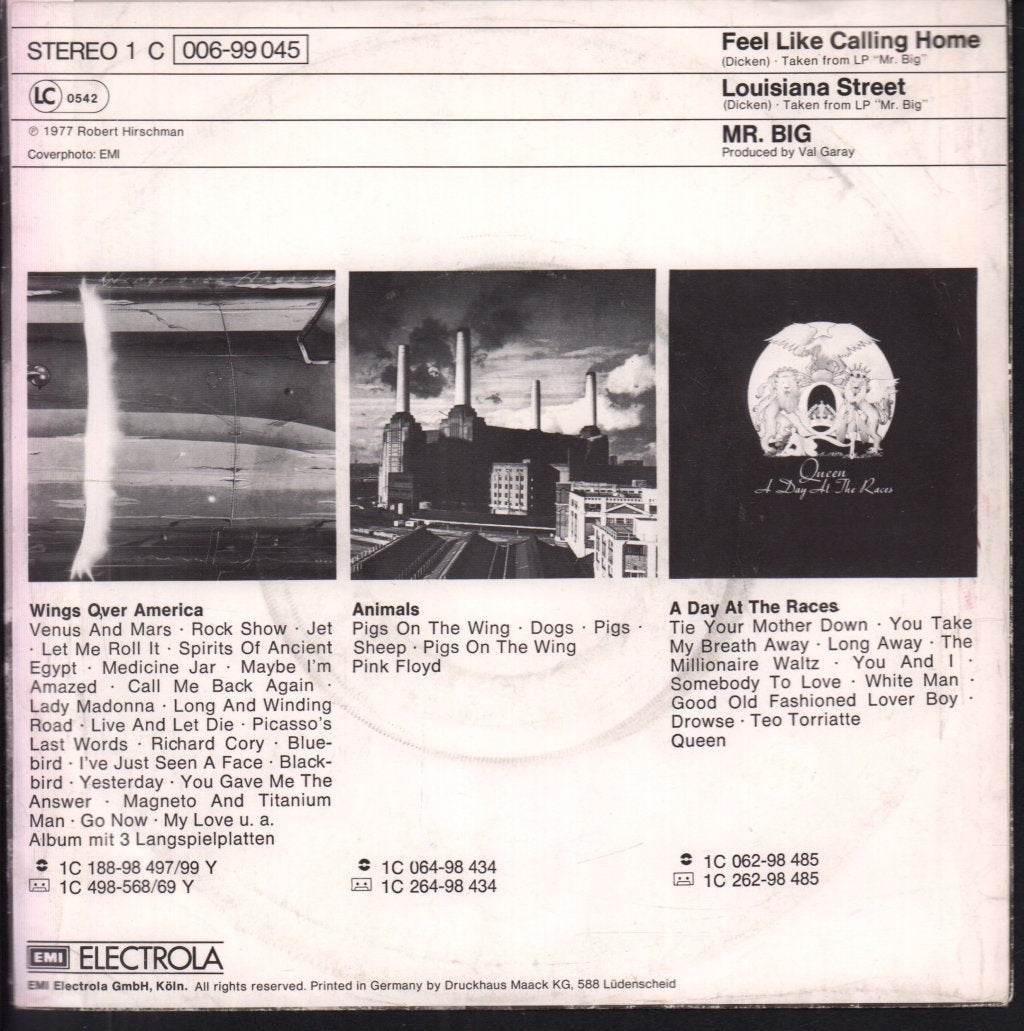 Mr Big (70'S Group) - Feel Like Calling Home - 7 Inch