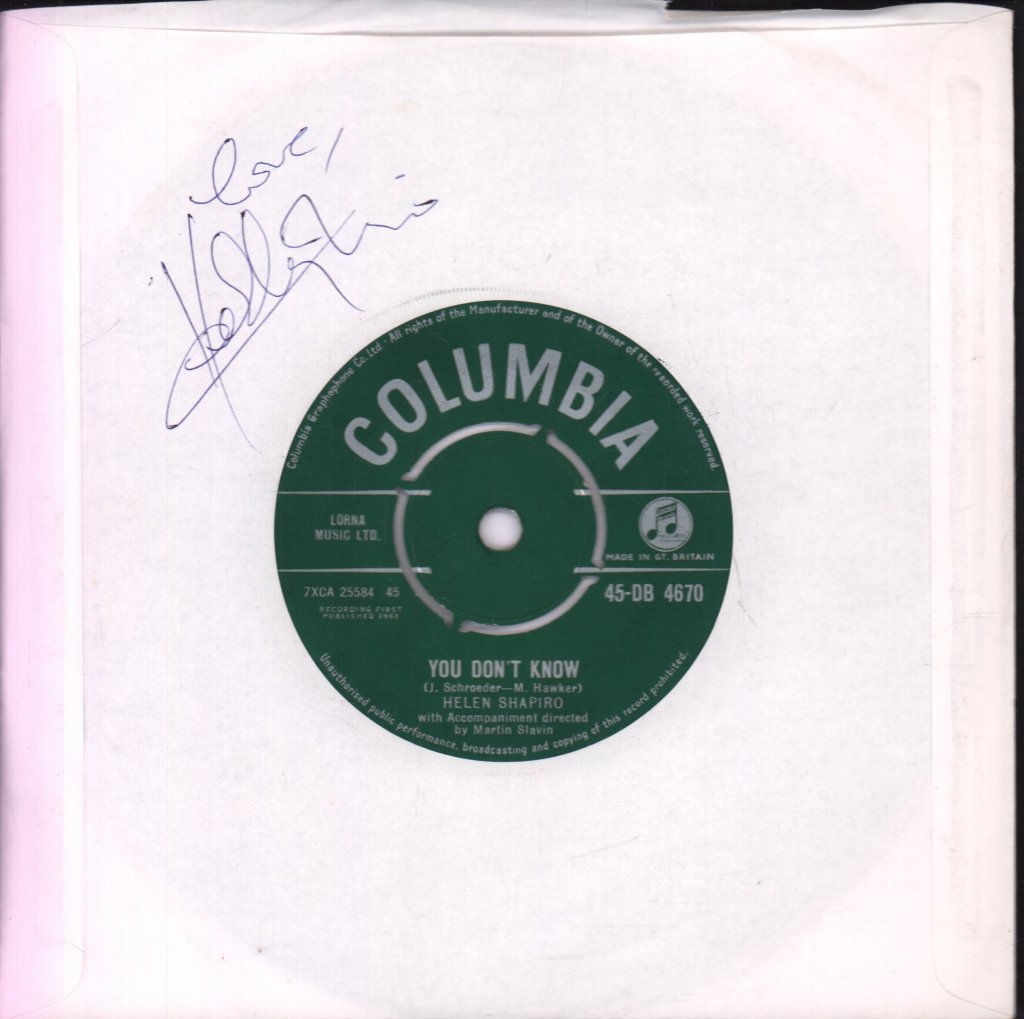 Helen Shapiro - You Don't Know - 7 Inch