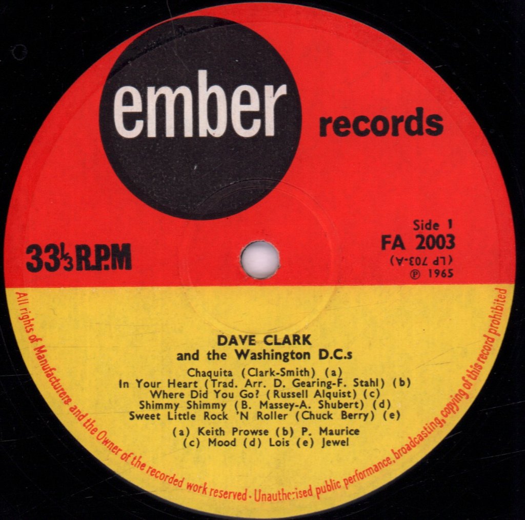 Dave Clark Five/Washington D.c.'s - Dave Clark Five/Washington D.c.'s - Lp