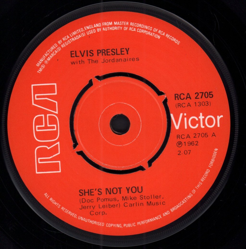 Elvis Presley - She's Not You - 7 Inch