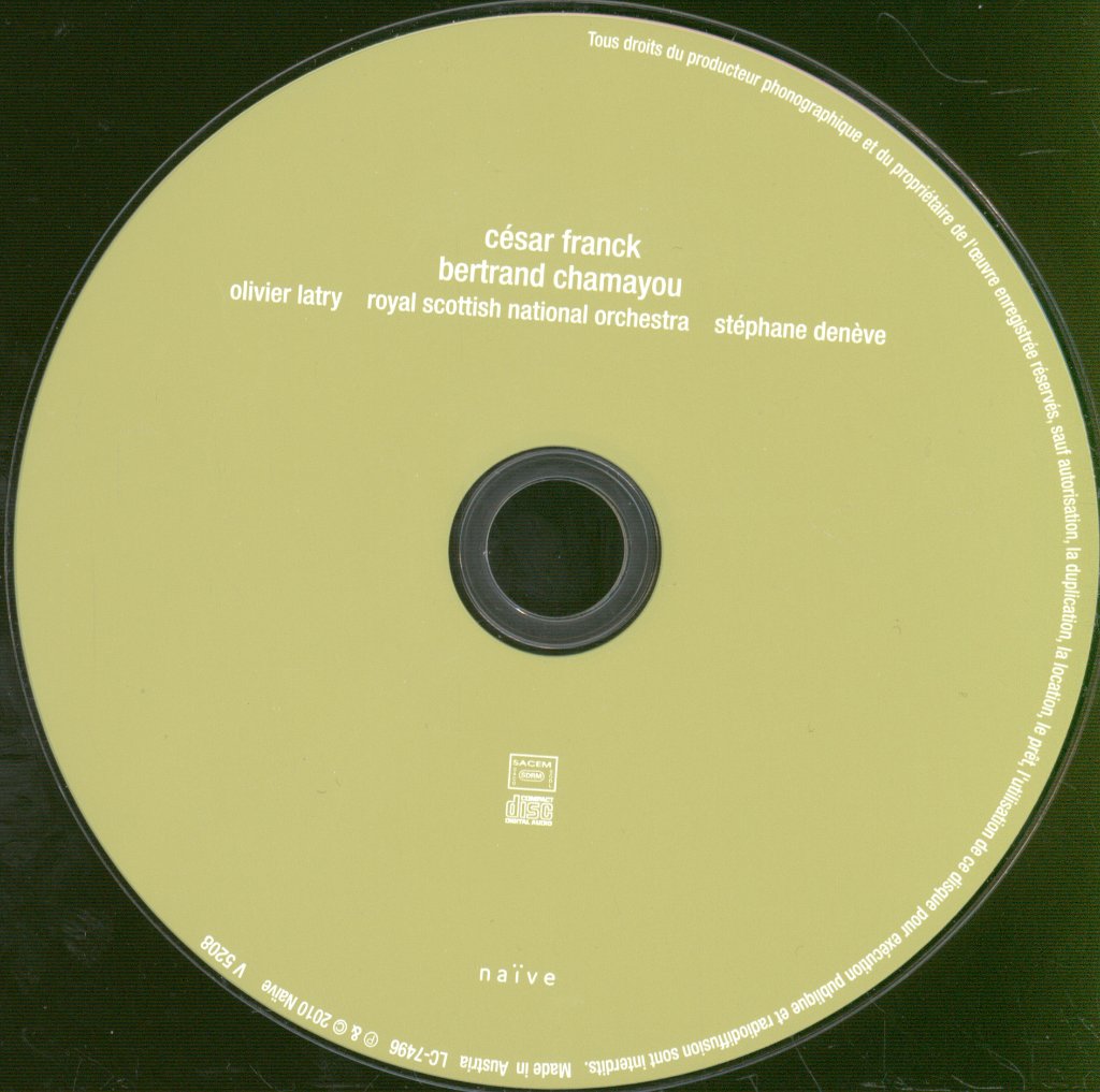 Royal Scottish National Orchestra, Stéphane Denève - César Franck - Cd