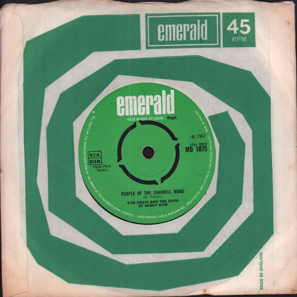 Bob Craig And The Boys Of Sandy Row - People Of The Shankill Road - 7 Inch