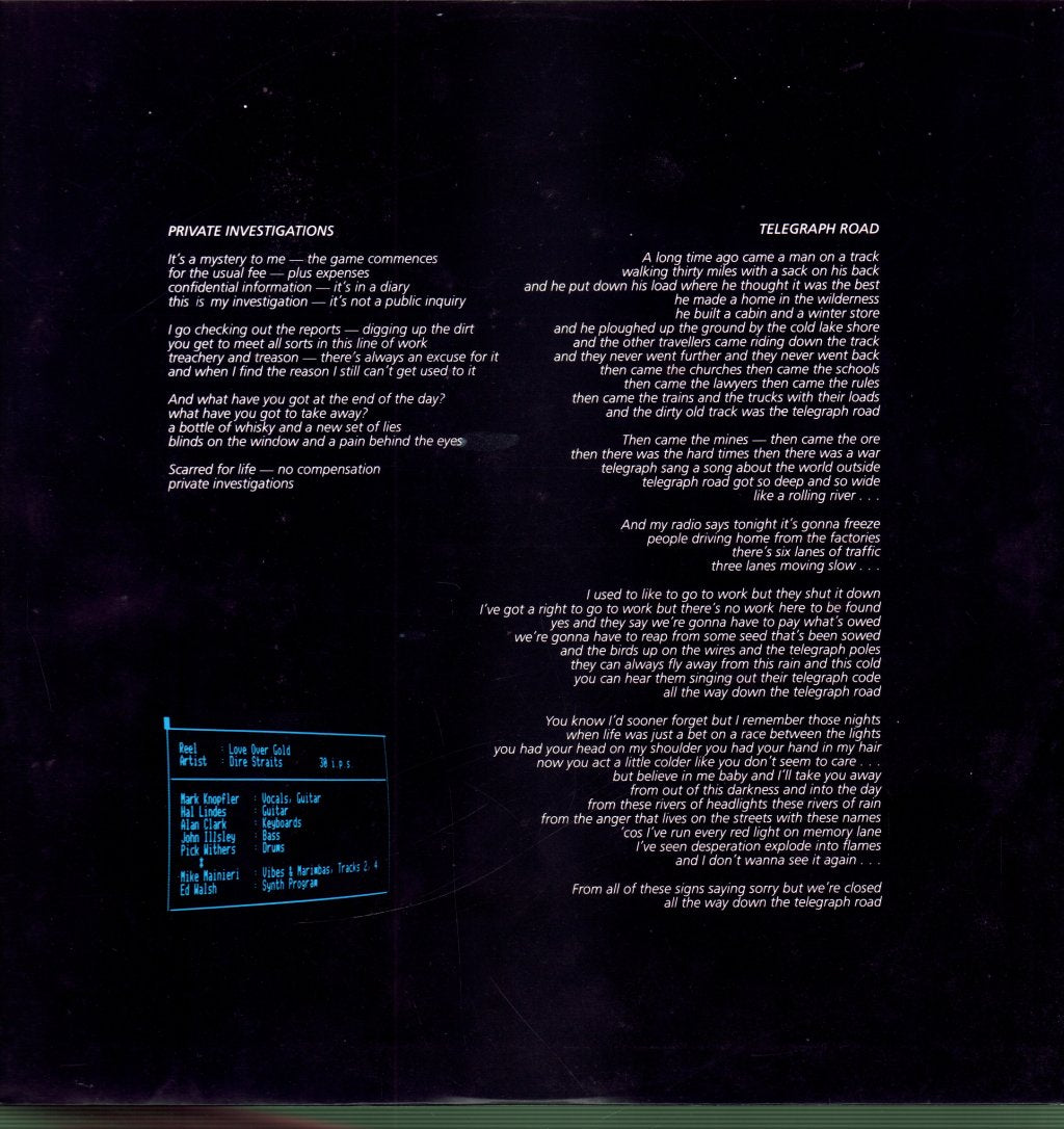 Dire Straits - Love Over Gold - Lp