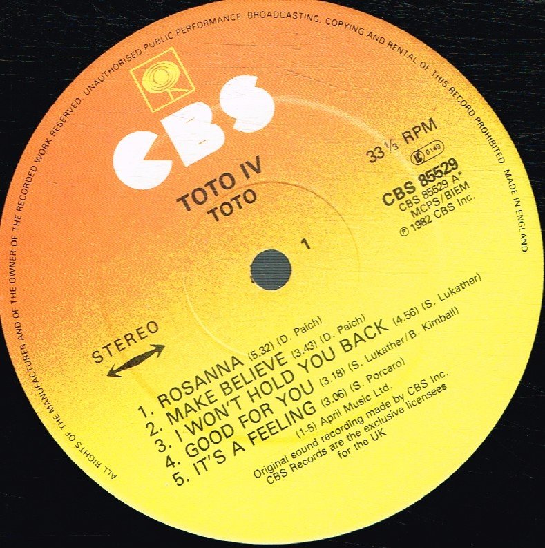 Toto - Iv - Lp