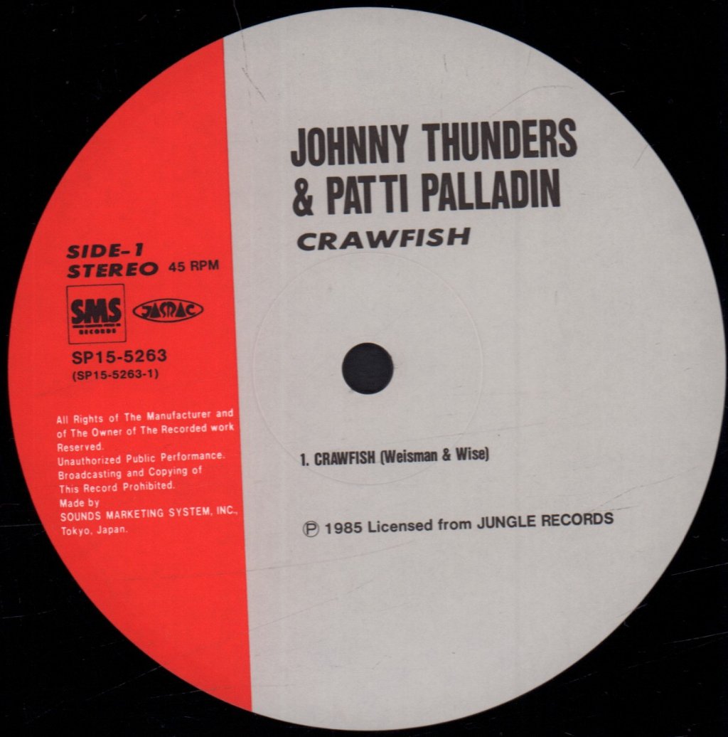 Johnny Thunders And Patti Palladin - Crawfish - 12 Inch