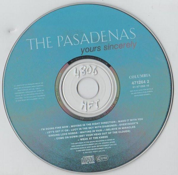 Pasadenas - Yours Sincerely - Cd