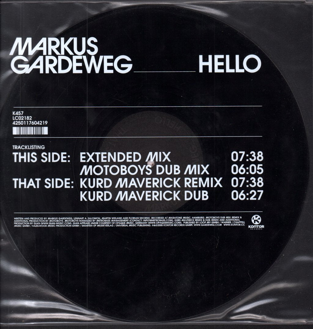 Markus Gardeweg - Hello - 12 Inch