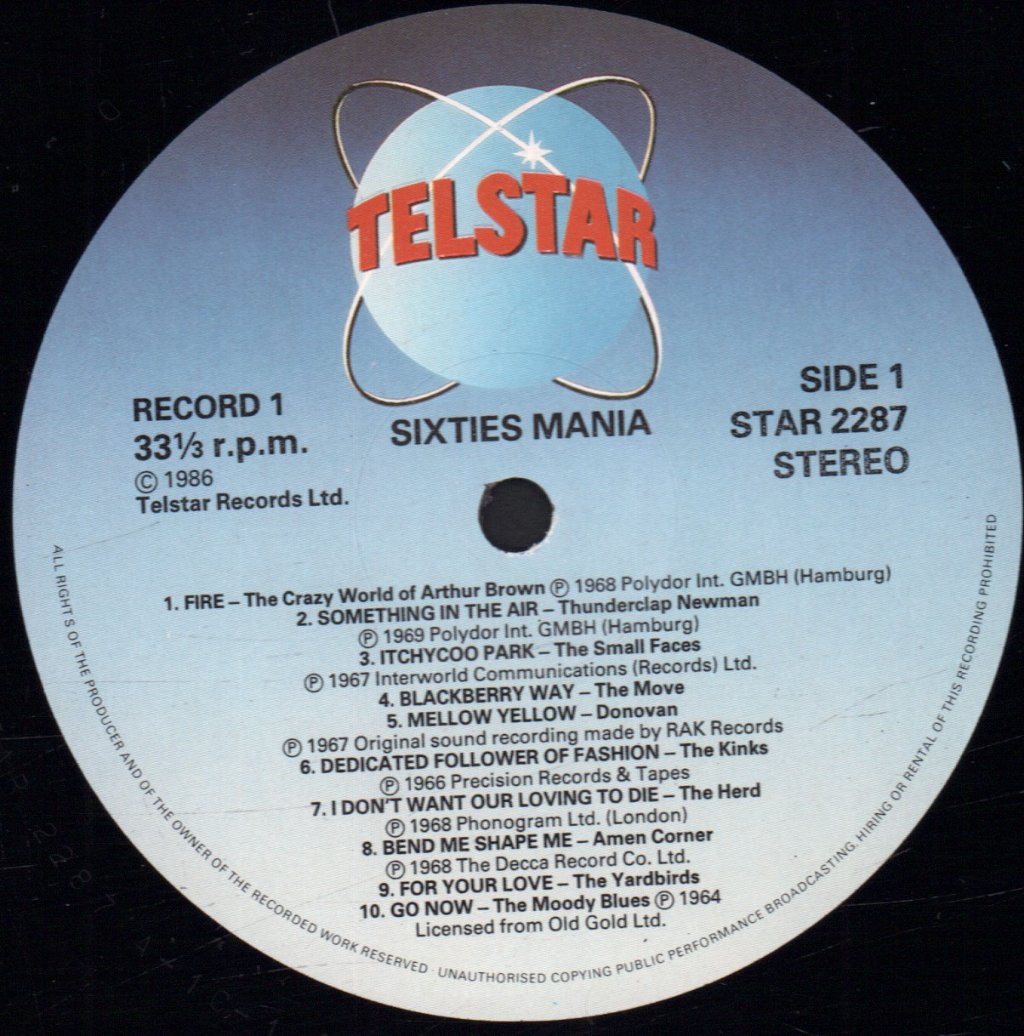 Various Artists - Sixties Mania - Double Lp