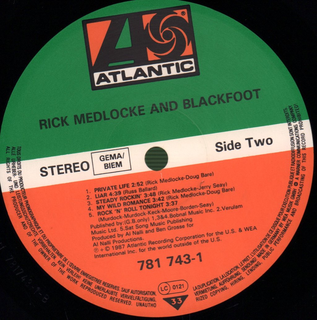 Rick Medlocke And Blackfoot - Rick Medlocke And Blackfoot - Lp