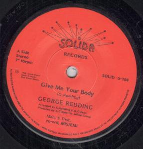 George Redding - Give Me Your Body - 7 Inch