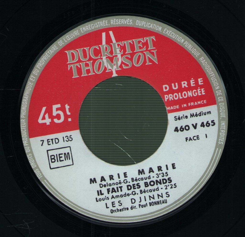 Les Djinns - Marie Marie - 7 Inch