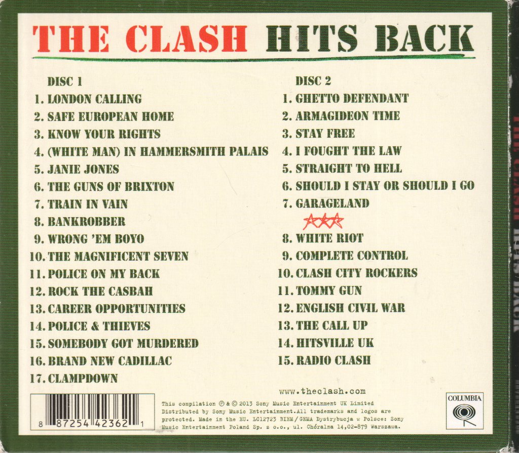 Clash - Hits Back - Double Cd