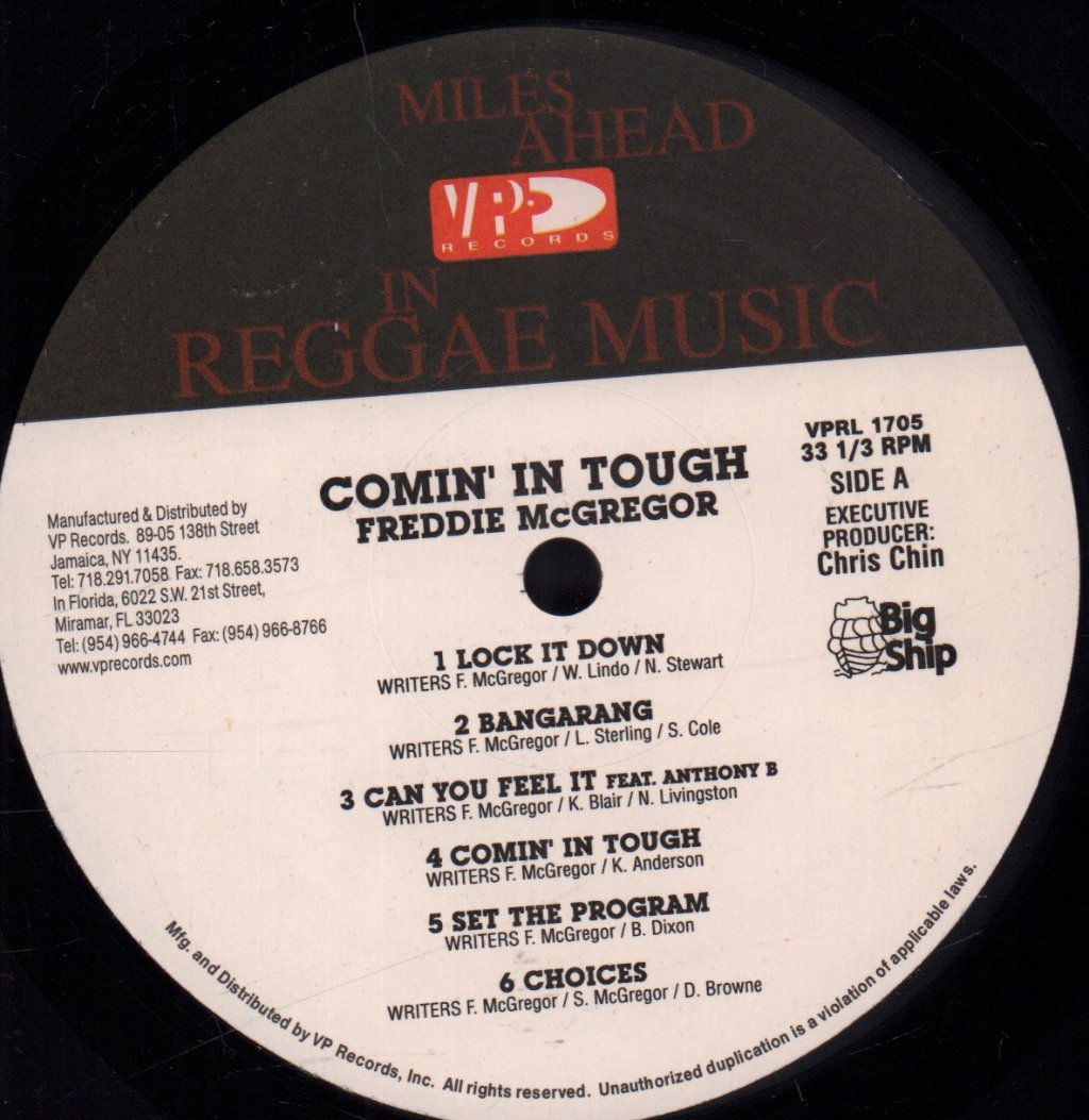 Freddie McGregor - Comin' In Tough - Lp