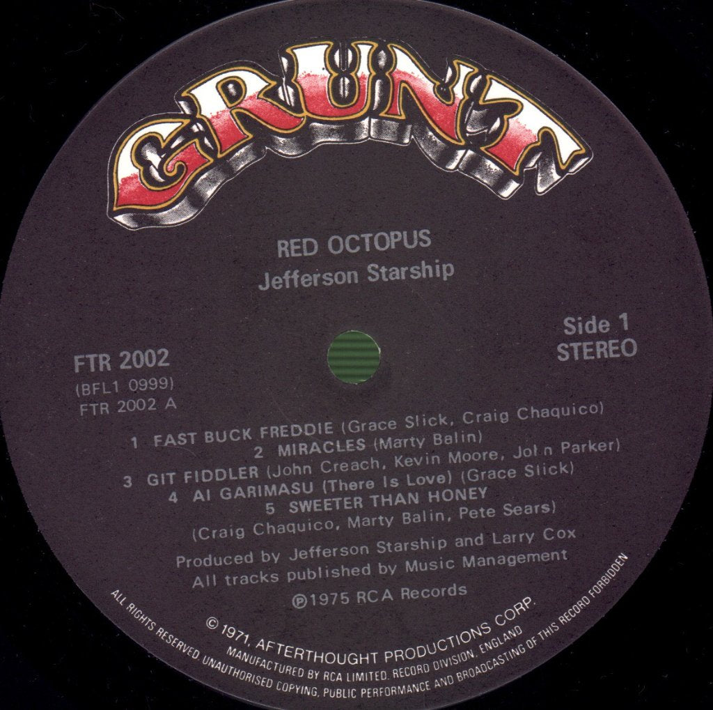Jefferson Starship - Red Octopus - Lp