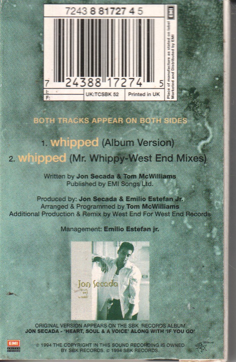 Jon Secada - whipped - Cassette