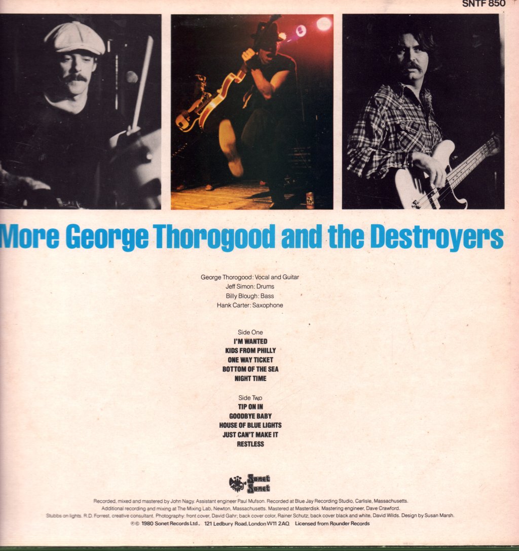George Thorogood And The Destroyers - More George Thorogood And The Destroyers - Lp