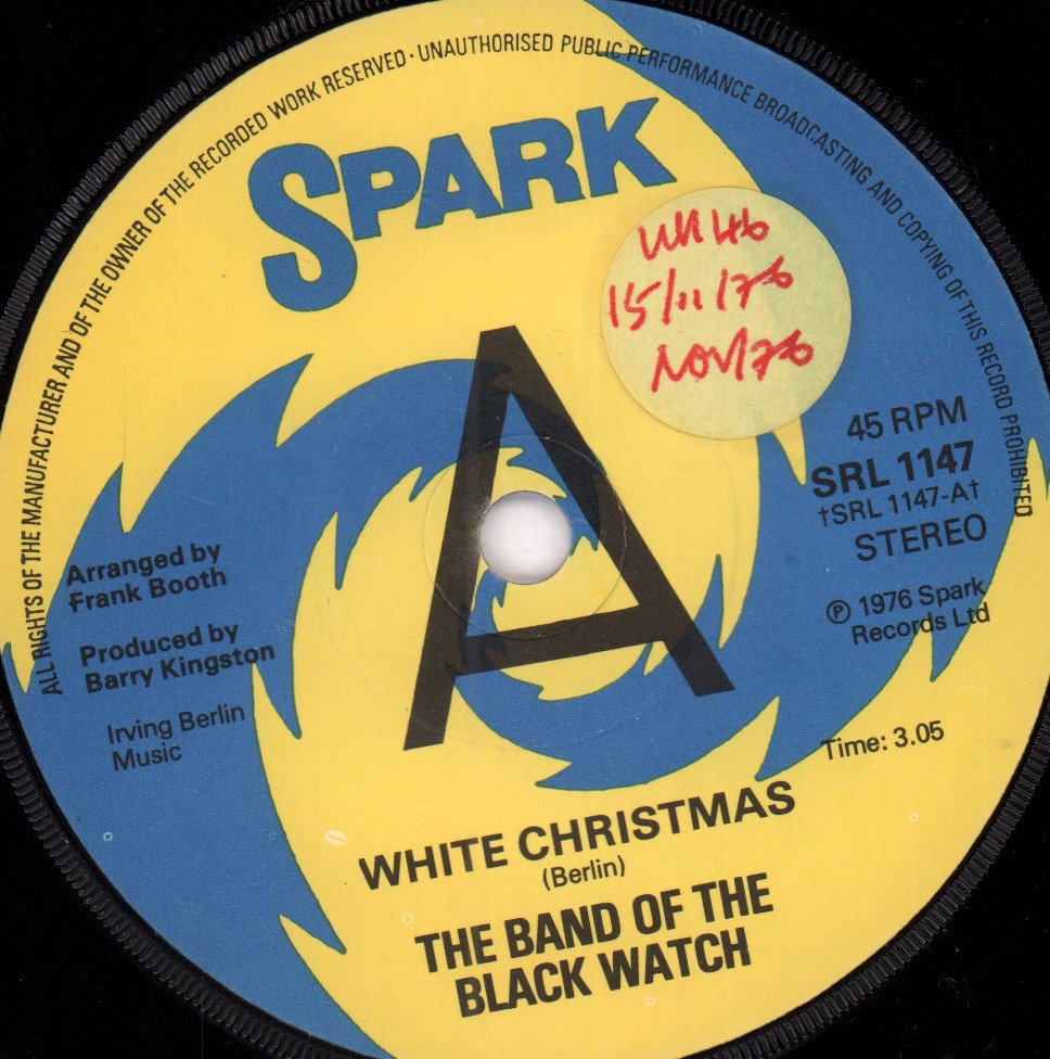 Band Of The Black Watch - White Christmas - 7 Inch