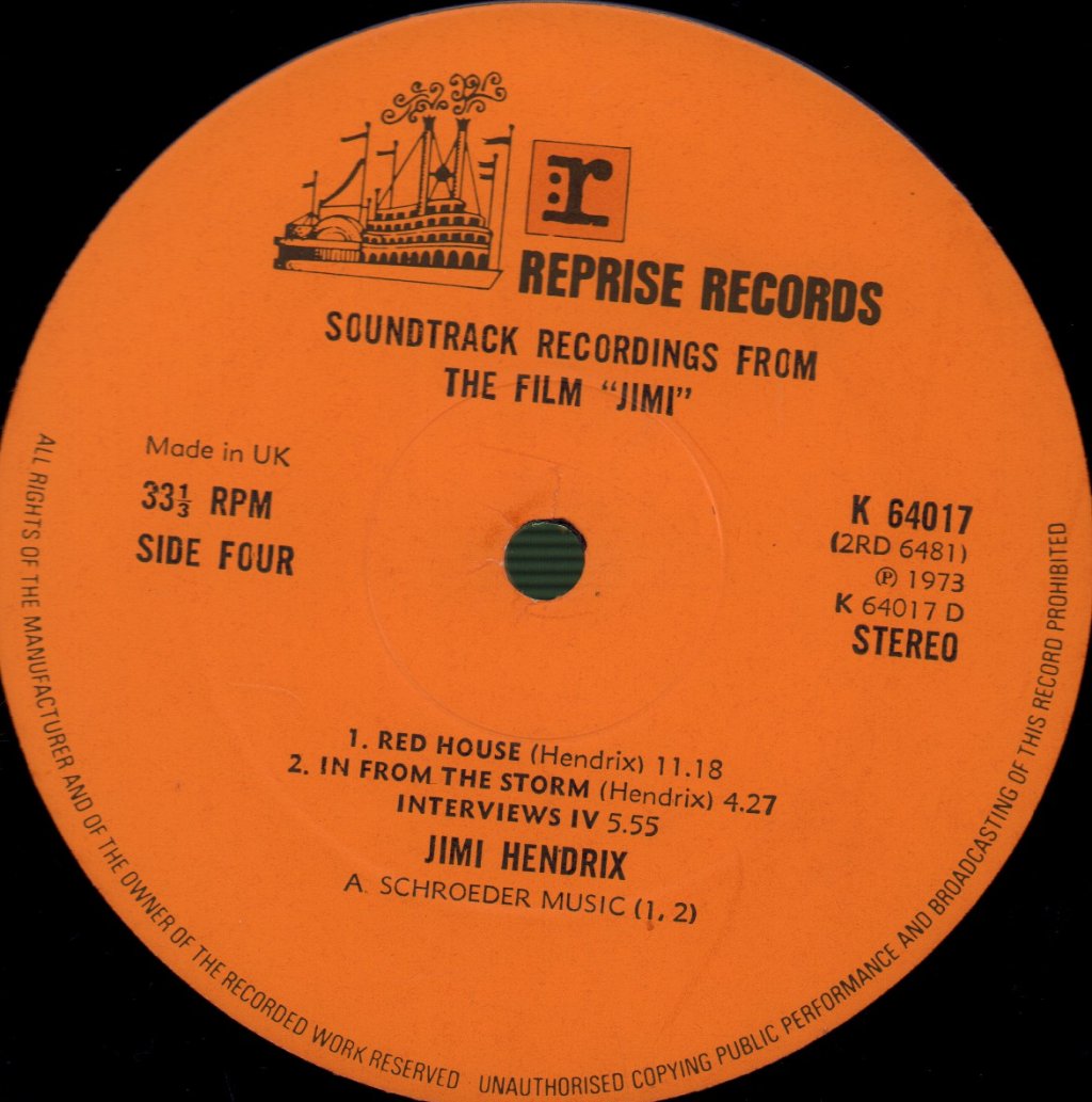 Jimi Hendrix - Sound Track Recordings - Double Lp