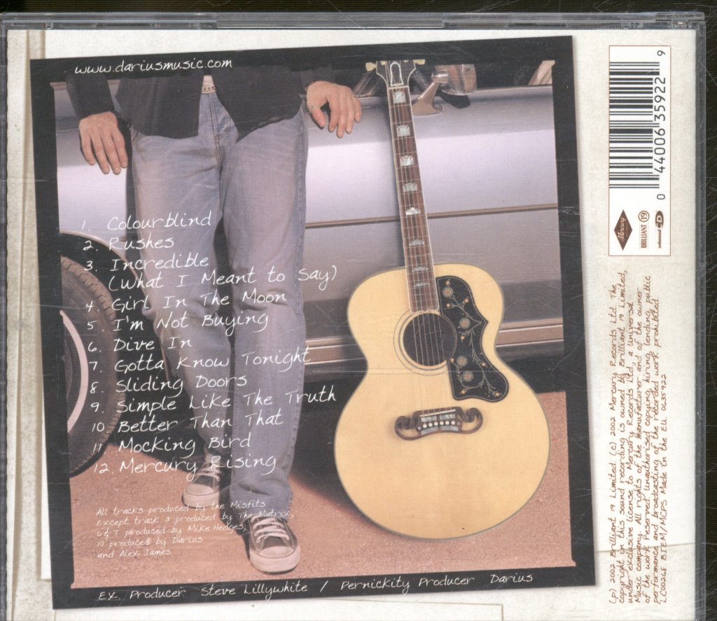 Darius (Male Pop) - Dive In - Cd