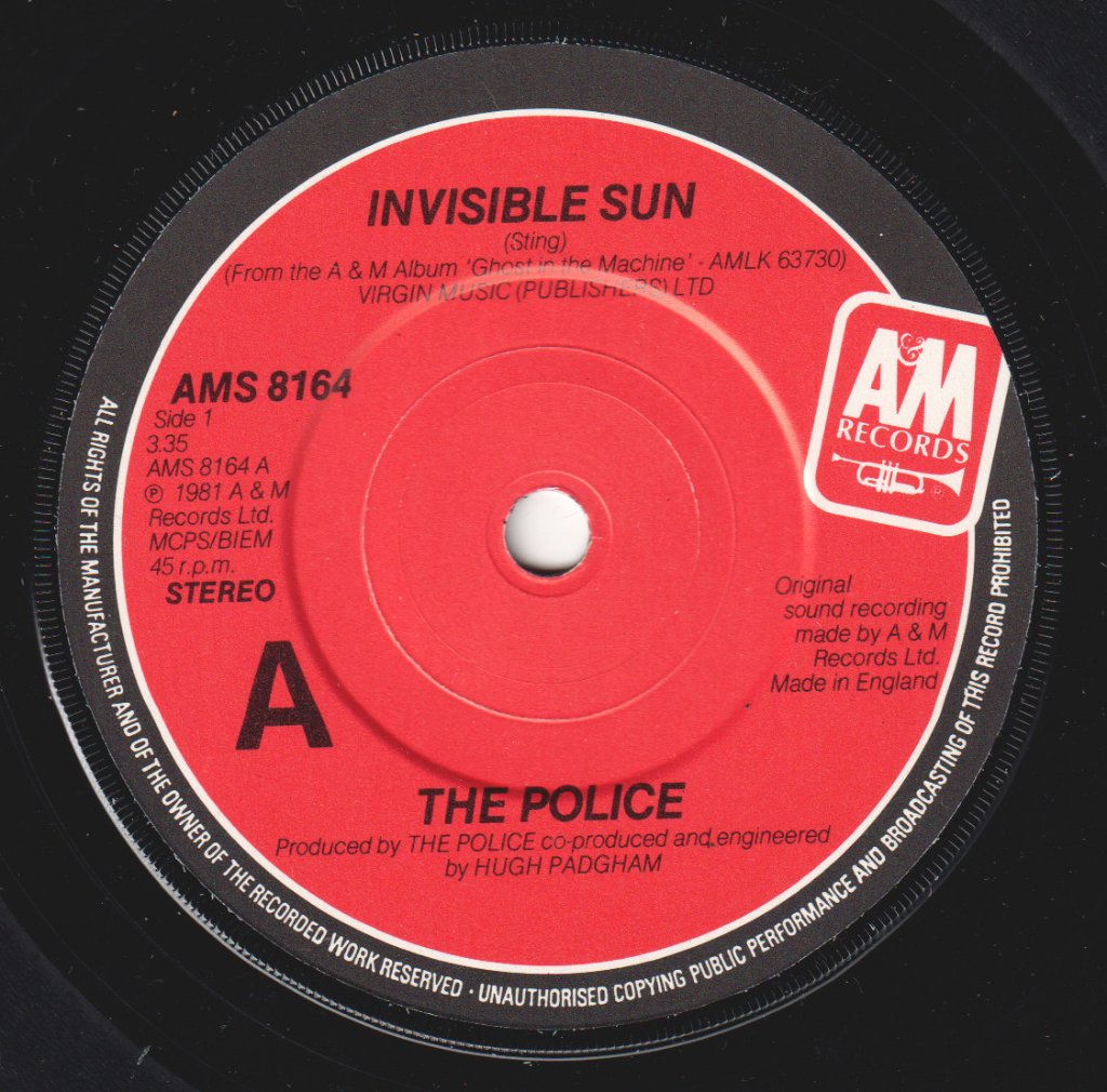 Police - Invisible Sun - 7 Inch