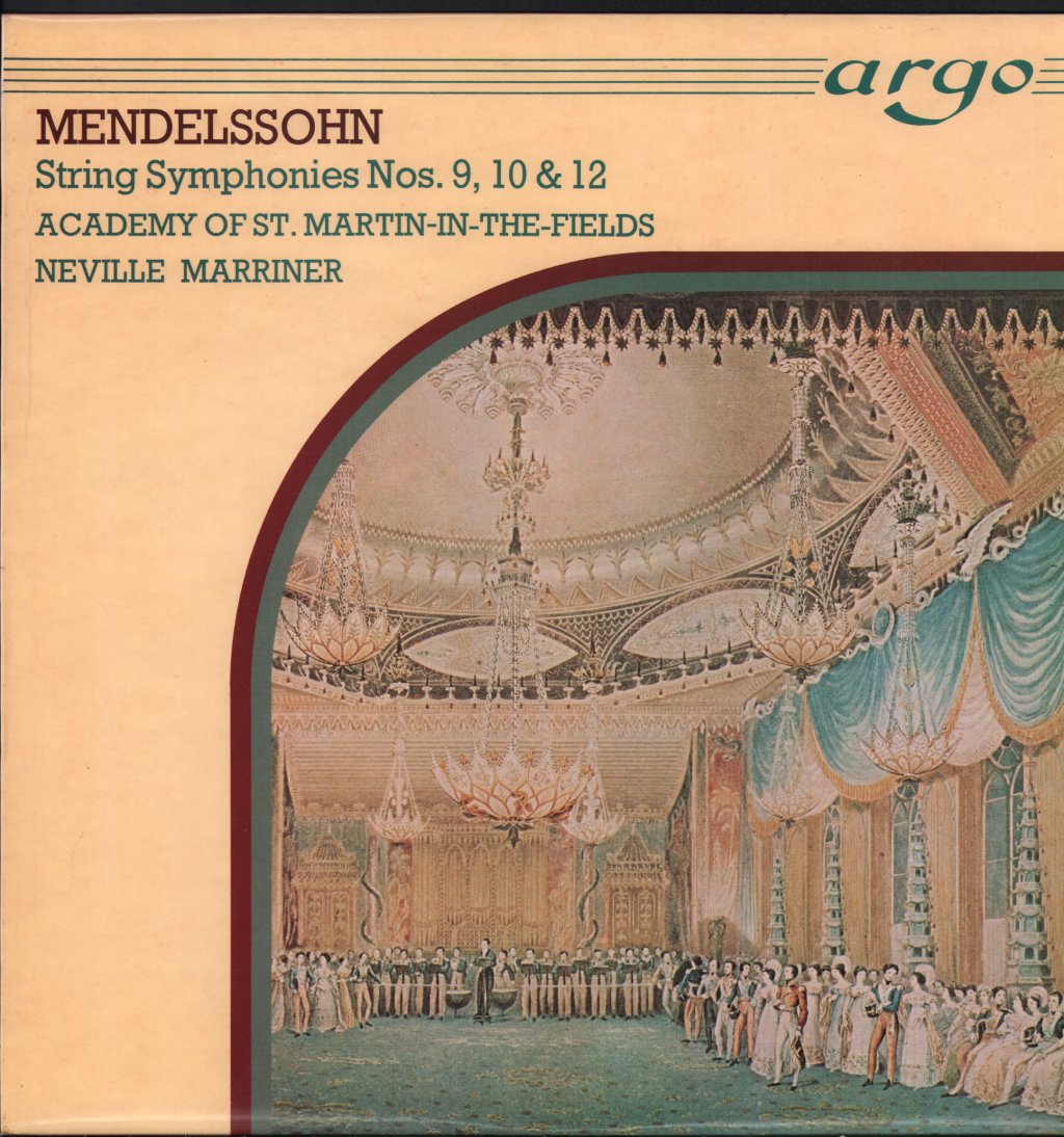 Neville Marriner / Academy Of St. Martin In The Fields - Mendelssohn String Symphonies Nos. 9, 10 & 12 - Lp