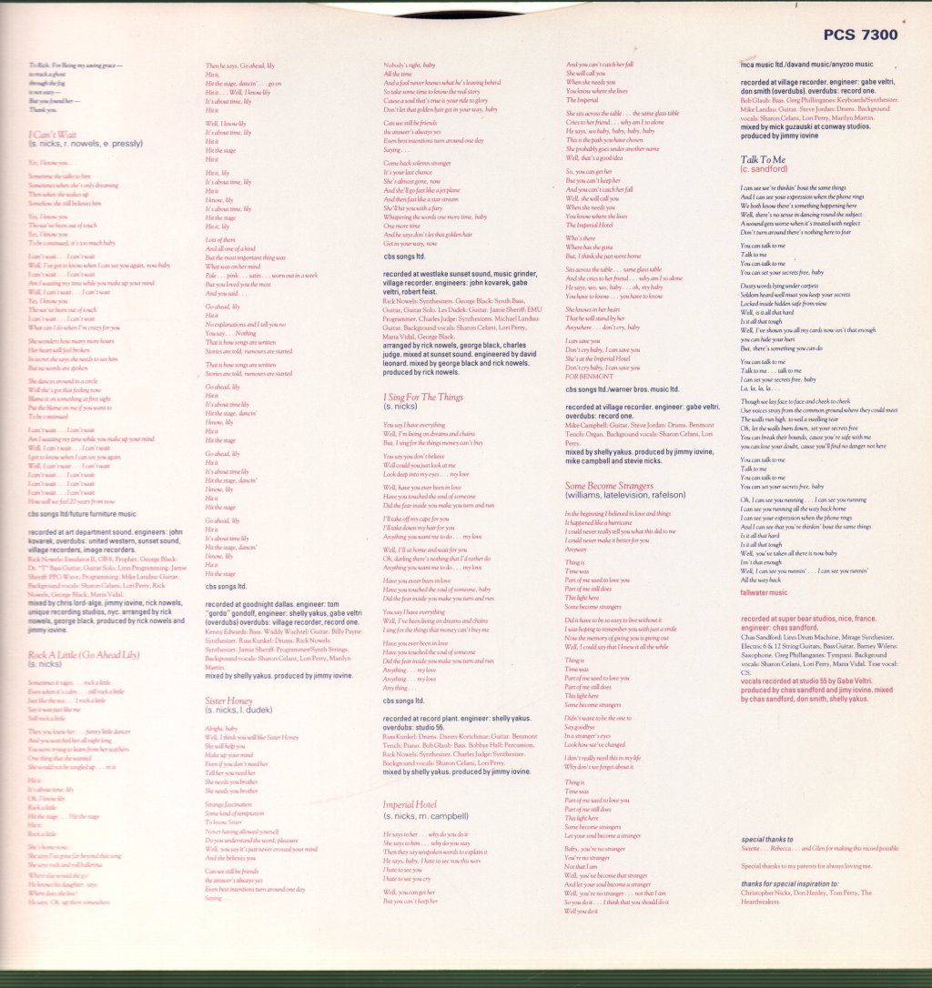Stevie Nicks - Rock A Little - Lp