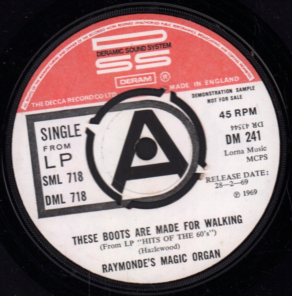 Raymonde's Magic Organ - These Boots Are Made For Walking - 7 Inch